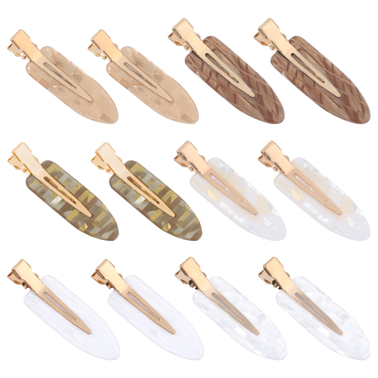 simarro12 Pcs No Crease Hair Clips, No Bend Flat Duckbill Clips Makeup Hair Clip Flat Hairstyle Accessories for FaceWashing Hairdressing Bangs Waves Woman Girl