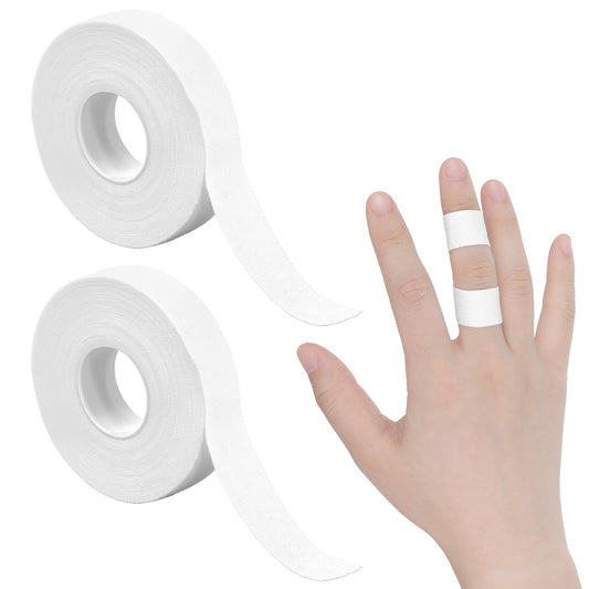AOZUO 2 Rolls Finger Tape, White Athletic Tapes 0.6'' x 32 Feet Sports Wrap Protector Tapes for Outdoor Sports Rock Climbing Football BJJ Wrestling Basketball Volleyball Turf Hand Toes Tape
