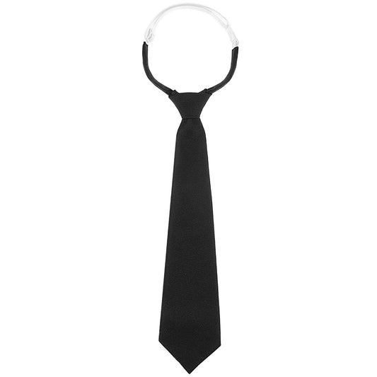 JIEYAO Black Ties for Women, 13" Pre-Tied Girls/Boys Neckties, Adjustable Uniforms Ties Women Accessory for School Business (1 Pcs)