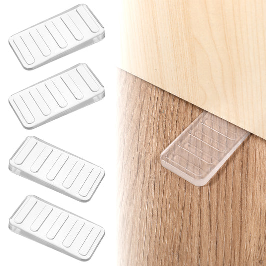 BOHUIZ 4 Pcs Plastic Clear Shims, Table Shims, Level Wedge for Home Furniture, Clear Toilet Levelers, Furniture Wedges for Hot Tub, Rubber Level Uneven Doors, Floors, Fix Highest Side 1/4"
