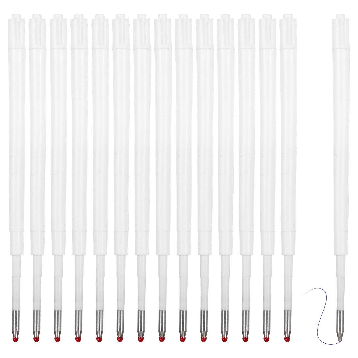 HJZHII 50PCS Ballpoint Pen Refills, 1mm Black(Blue) Medium Tip Ink Pen Refill Big Fat Pen Refill Smooth Writing Ballpoint Refills for School Office Supplies(Blue)