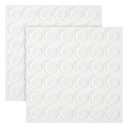 JJUNW 72pcs Glass Table Top Anti-Slip Pads, Rubber Cabinet Bumpers Dots, Clear Silicone Bumper Pads Rubber Feet for Cutting Board 2mm Thickness