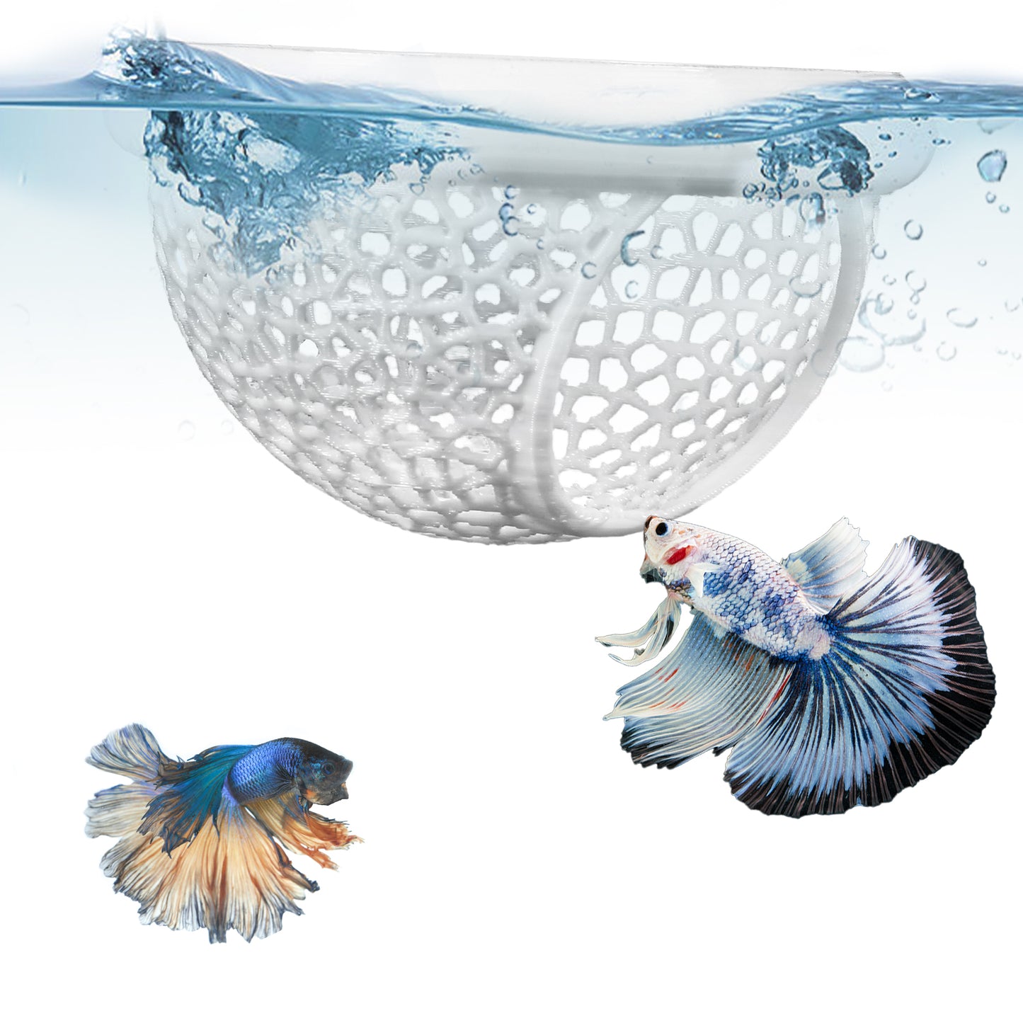 XLIUAX Betta Resting Spot, Betta Hammock Fish Tank Accessories Aquarium Tunnel Decoration Fish Hideout Floating Fishes Habitat Bettas Aquarium Decor for Bettas Shrimp Small Fishes Feeding(White)