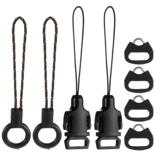 HJZHII 8 Pcs Quick Release Buckle for DSLR Camera Strap, Triangle Loops Adapter with ABS Cap Mini Split Lug Ring Connector for Mirrorless Cameras Eyelet Sling Belt