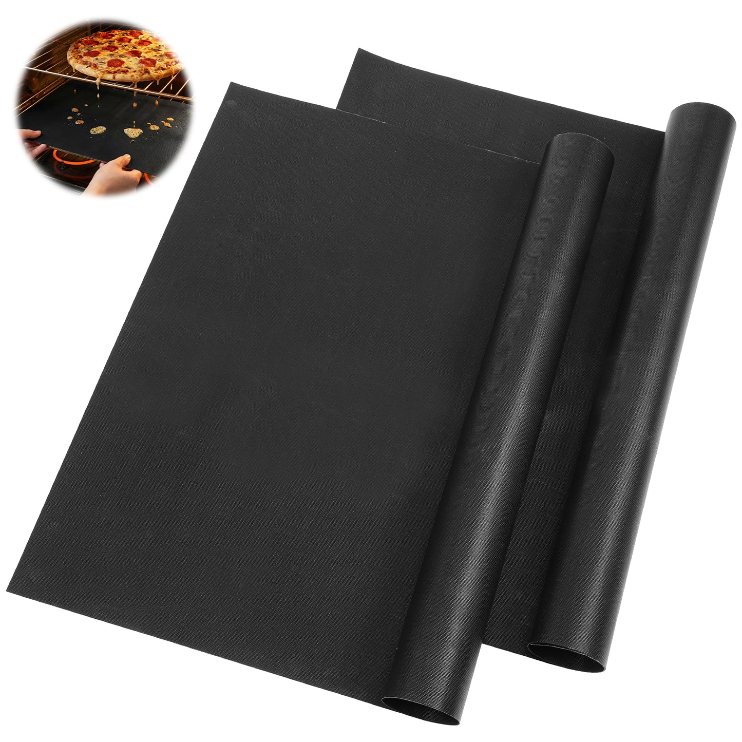 XLIUAX 2 Pack Universal Oven Liners, 40x50cm Oven Liners for Bottom of Oven Non Stick BBQ Grill Mats Reusable Oven Baking Protector Sheets for Most Cookers