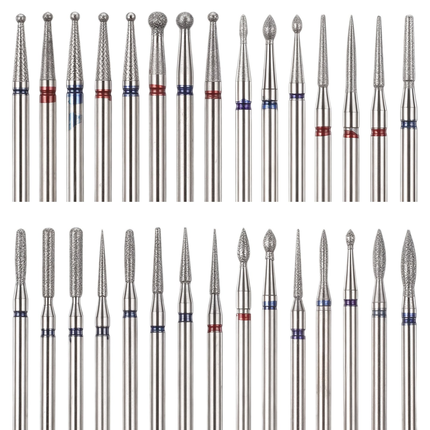 LXUEJIE 30PCS Diamond Nail Drill Bits, Professional Cuticle Drill Bits