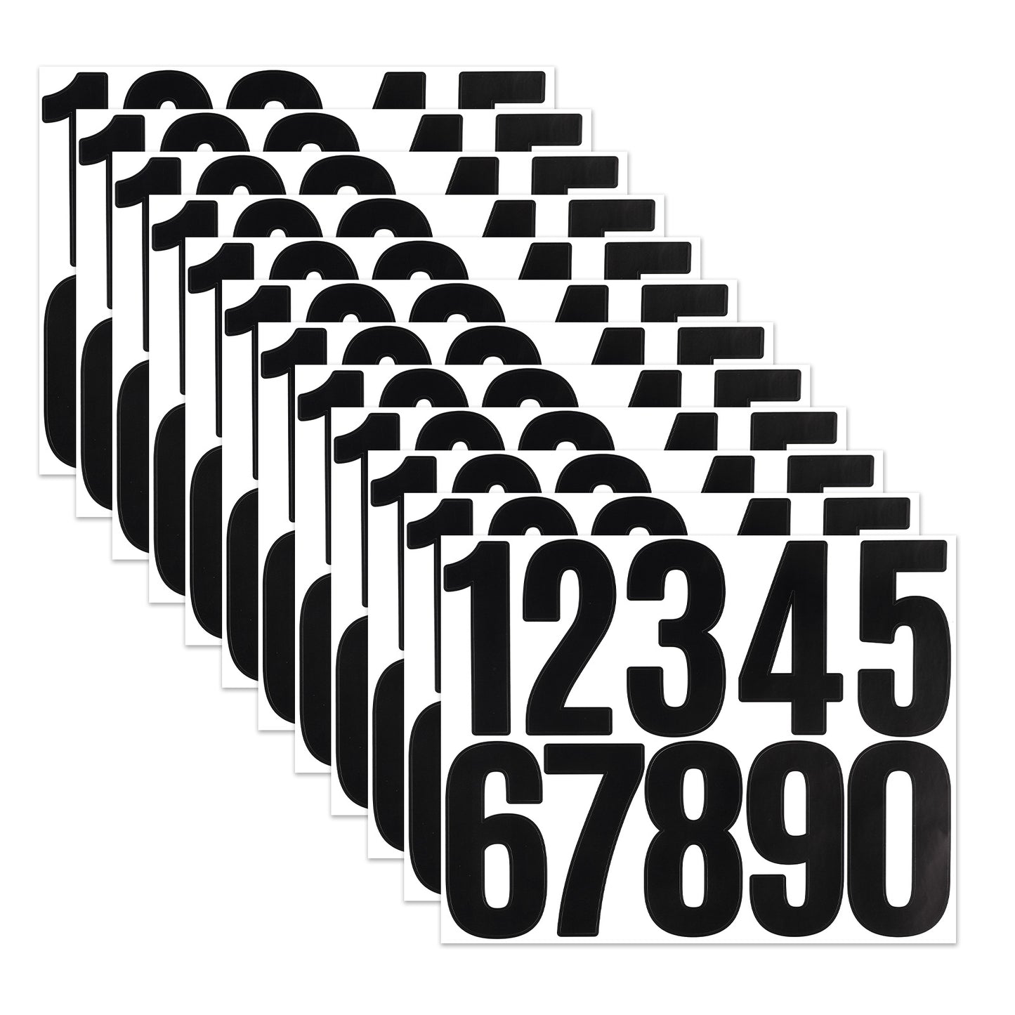 TIESOME 12 Sheets Mailbox Numbers Stickers, 3 Inch Black Self Adhesive Vinyl Large Decals Waterproof House numbers Decals for Signs Cars Doors Business Address number