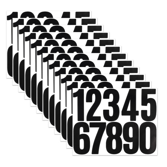 TIESOME 12 Sheets Mailbox Numbers Stickers, 3 Inch Black Self Adhesive Vinyl Large Decals Waterproof House numbers Decals for Signs Cars Doors Business Address number