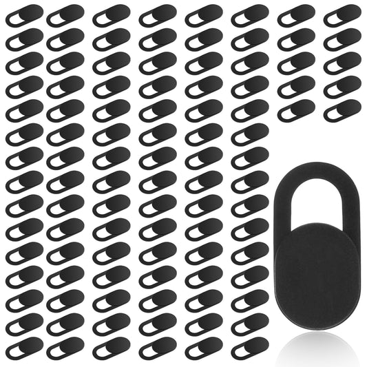 cobee 50PCS Webcam Cover Slide, Ultra-Thin Laptop Camera Cover Slide Universal Phone Cameras Covers Black Camera Privacy Covers Slides Protect Your Privacy and Security for Phone Laptop Computer(100)