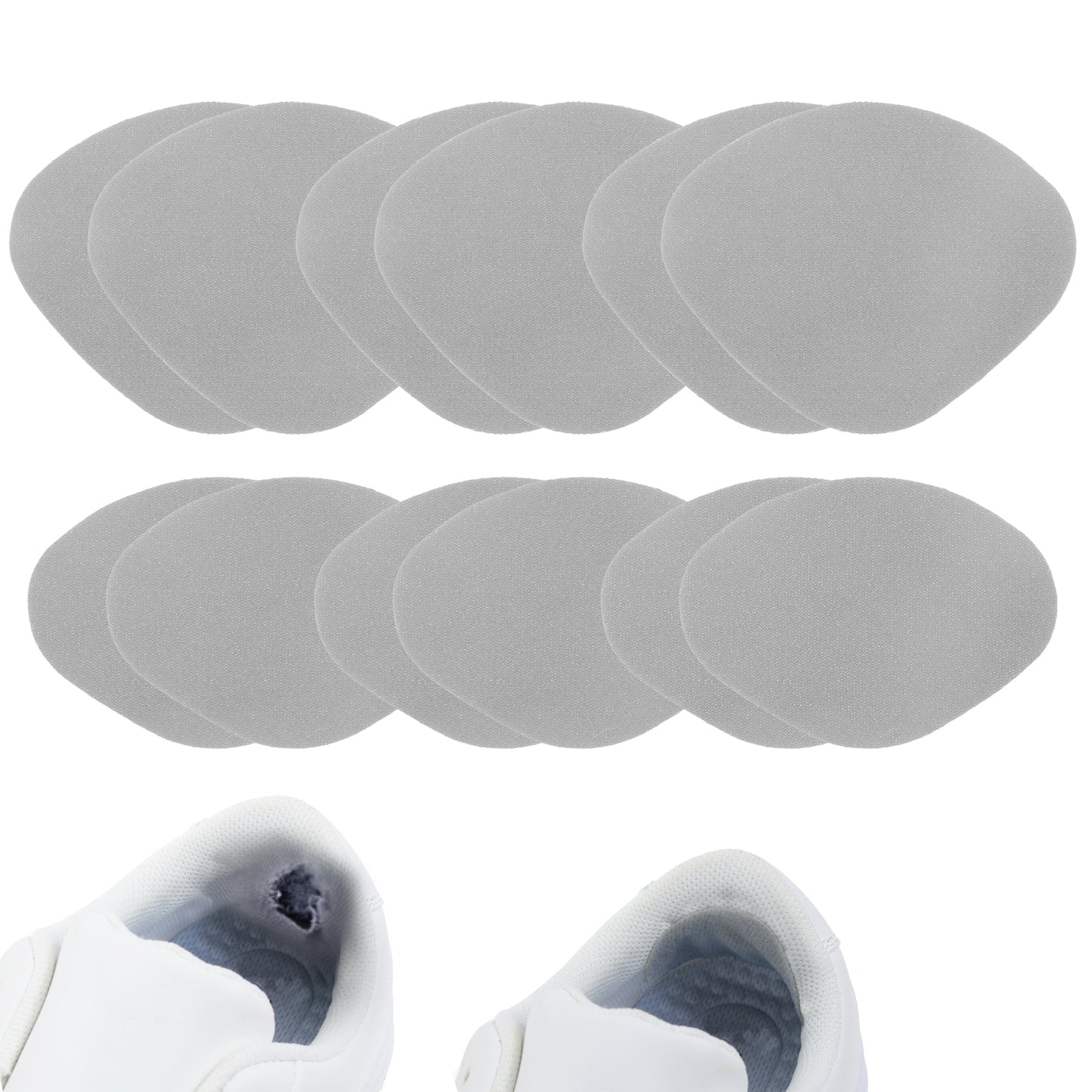 TIESOME 6 Pair Shoe Heel Repair, Self-Adhesive Inside Shoe Patches for Holes Shoe Repair Kit for Sneaker Leather Shoes High Heels(Grey)