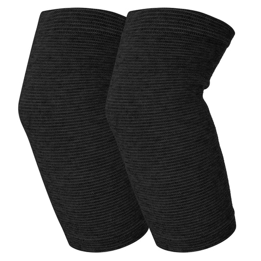 AOZUO 2pairs Elbow Sleeves, Compression Elbow Pads Soft Breathable Elbow Brace Elbow Support Sleeves Elbow Protector Strap Arm Knee Protector Band for Fitness Volleyball Tennis Golfers(Black)