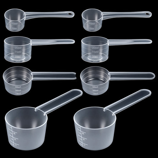 cobee 8Pcs Measuring Spoons, Plastic Measuring Spoons, Cup Measurements Set Measurings Cups for Baking, Measurings Spoon and Cups for Home Catering, Multi Purpose Kitchen Tool(Style B)