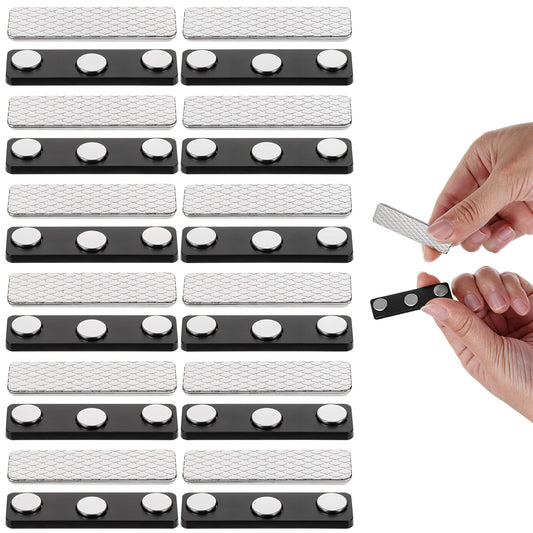 BOHUIZ 12 Pairs Magnetic Curtain Closure, Durable Blackout Blind Accessory for Window Blinds Curtain Closure with Adhesive Curtains Magnets Clips for Blackout Curtains DIY ID Badge