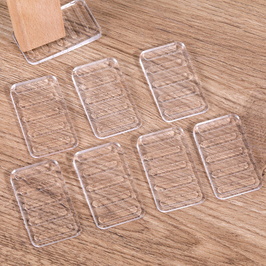 LXUEJIE 8 Pcs Clear Plastic Wedges, Flexible Furniture Shims Wedges Shims Levelers Adjustable Furniture Blocks for Leveling Hot Tub Toilet Cabinets Windows Doors Desks Fix Highest Side 5mm