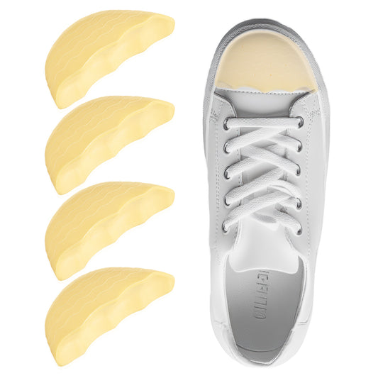 JIEYAO 4 Pcs Shoe Filler for Loose Shoes, Toe Cushion Fillers Make Shoes Fit, Shoe Inserts for Too Big Shoes Shoe Size Reducer Toe Inserts for Women Men Prevent Heel Sliping Make Shoes Smaller(Yellow)