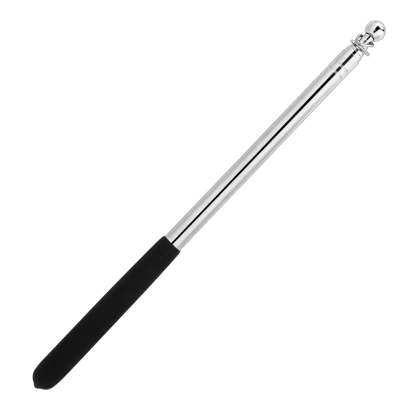 Giantree 1.6M Telescopic Handheld Flagpoles, Portable Stainless Steel Telescopic Banner Flag Pole, Collapsible Black Flags Pole Pointer Portable Extendable Tour Guide Flags Teaching Pointer Stick