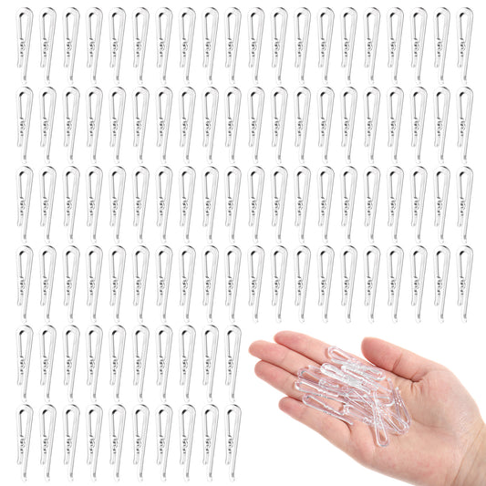 HJZHII 200Pcs Clear Plastic Clips, Transparent U Shape Alligator Clip Shirt Fixing Packing Clip Fabric Clothespins with Teeth for Ties Socks Pants Shirts Keep It Flat