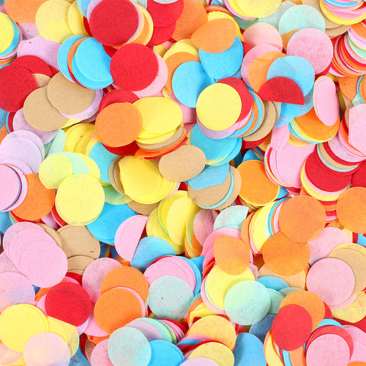 IANFAN 9000 Pcs Round Paper Confetti, Colorful Table Confetti 0.59 inch Paper Rainbow Tissue Paper Circles for Festival Decorations DIY Crafts Scrapbooking Birthday Wedding Party