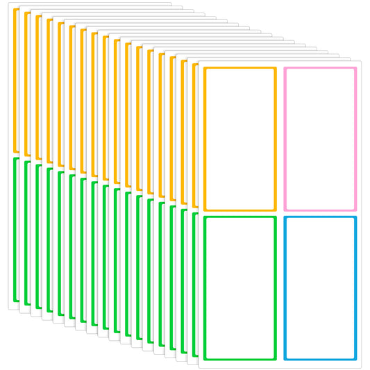 Andibro 240 Pcs Dry Erase Labels, Reusable Waterproof Removable Sticker Notes Writable Erasable Name Tags for Containers Storage Bins Office Kitchen Locker Shelf