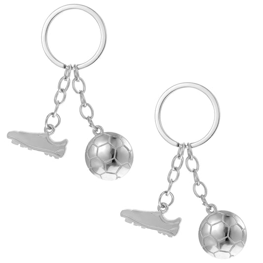 JJUNW 2 Pack Mini Cute Football Keychain Boys Football Gifts backpack Car Keychain Pendant Decoration Gifts Soccer Party Favors Soccer Fans Boys Girls Gifts