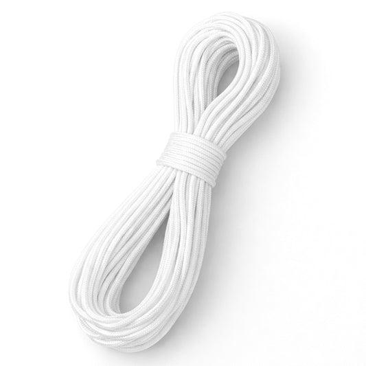 JJUNW 40m x 2mm Roman Blind Nylon Cord, Tough & Durable Nylon Rope White Braided Cord Curtain String Multi-scene Use Excellent Load-Bearing Picture Hanging Cord Replacement