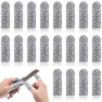 BOHUIZ 20PCS Cut Resistant Finger Cots Protector, Finger Sleeve Protectors Reusable Fingers Guards Anti-Slip Fingers Covers Protection Cots for Kitchen, Work, Sculpture, Gloves Life Extender