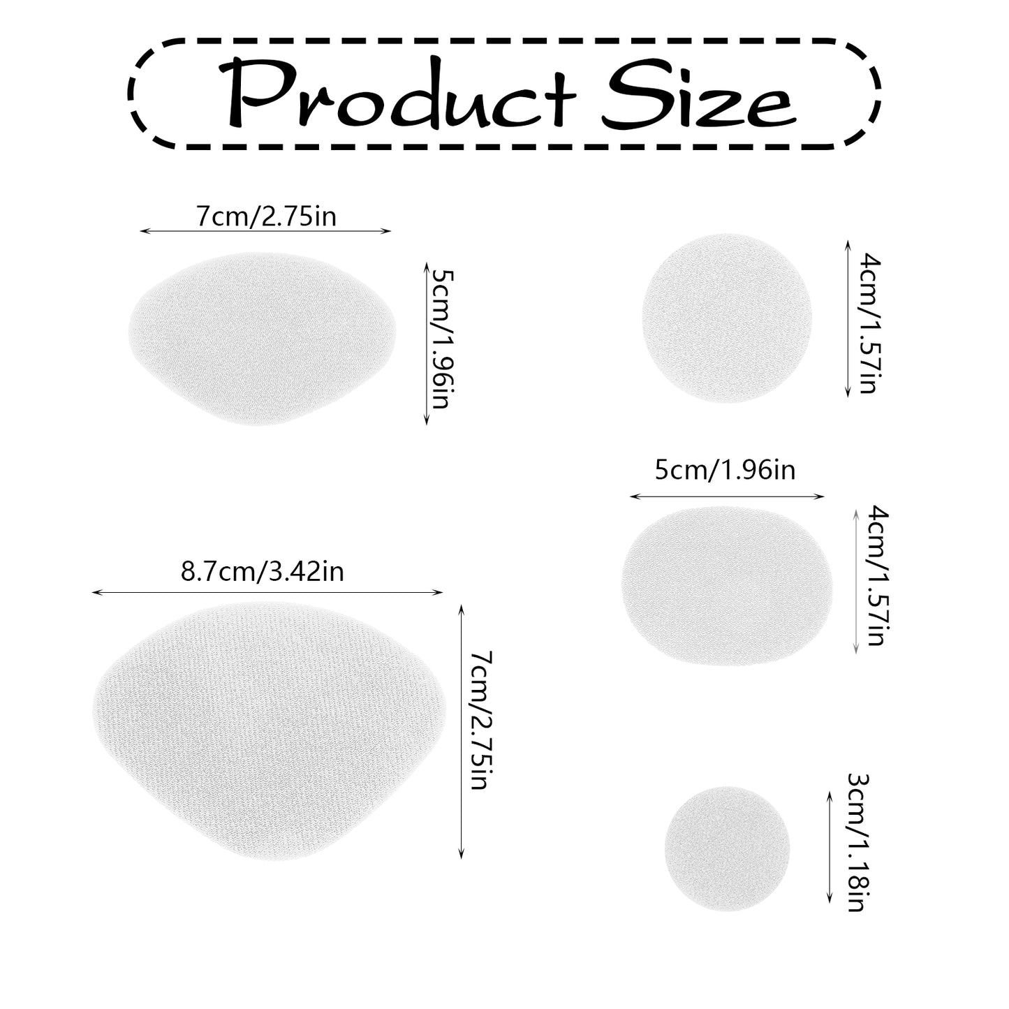Yuanchu 15 Pair Shoe Heel Repair, Self-Adhesive Inside Shoe Patches Shoe Hole Repair Patch for Sneaker Leather Shoes(White)