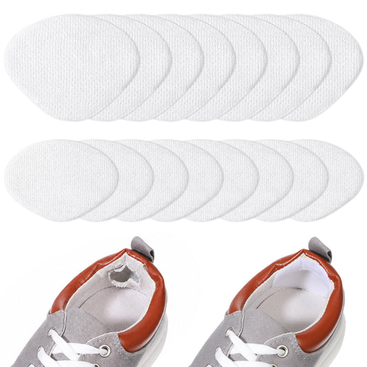 BOHUIZ Shoe Heel Patches, 8 Pairs 2 Szies White Shoe Repair Patches Self-Adhesive Hole Repairs Inside Heel Toe Inserts for Hole Prevention Sneakers Work Boots Hiking Shoes