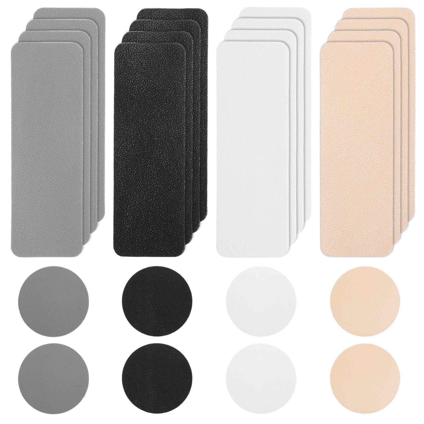 TIESOME 48Pcs Shoe Patches for Holes, Self-Adhesive Shoe Heel Repair Patches Rectangular Round Shape Shoe Hole Repair Patches for Sneakers High Heels