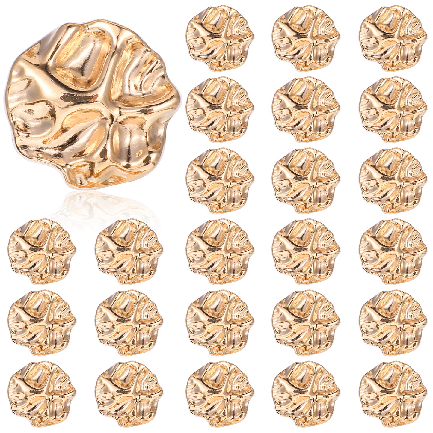 XLIUAX 25 Pack Irregular Vintage Buttons, 22mm Fashion Gold Metal Buttons Zinc Alloy Shape Button for Cardigans Sweater Coat Jeans Knitting Shirts