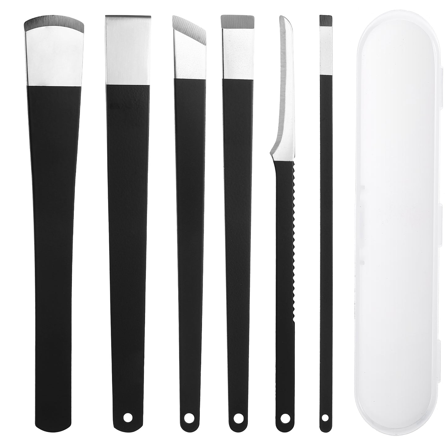 LIQWEI 6 Pcs Ingrown Toenail Removal Kit, Pedicure Knife Toenail Tool with A Storage Box, Foot Callus Remover Tool Callus Shaver Ingrown for Foot Care, Dead Skin Corn File Rasp