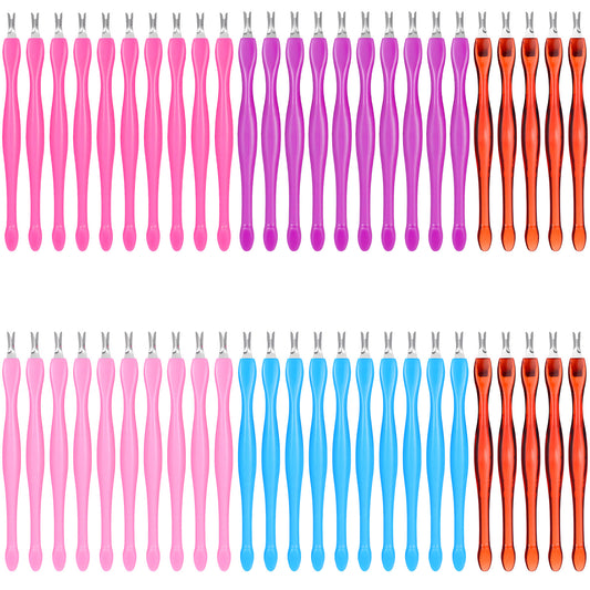 JJUNW 50Pcs Cuticle Pusher Cuticle Trimmer Professional V Shaped Cuticle Remover Manicure Dead Skin Removal Tool for Fingernail Toenail