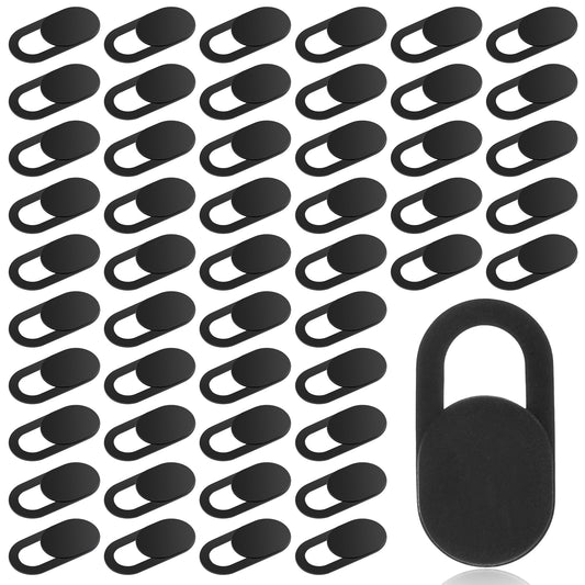 cobee 50PCS Webcam Cover Slide, Ultra-Thin Laptop Camera Cover Slide Universal Phone Cameras Covers Black Camera Privacy Covers Slides Protect Your Privacy and Security for Phone Laptop Computer(50)