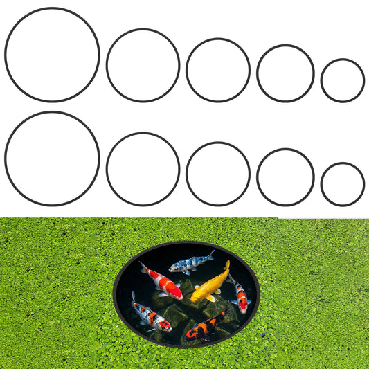 JJUNW 5 Pcs Aquarium Floating Plant Corral, Fish Feeding Ring Fish Tank Aquarium Floating Plants Barrier, 5 Sizes Of Floatings Plant Ring Round For Fishs Tank, Plants Accessories(10 pcs)