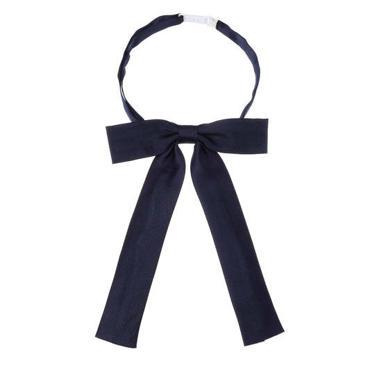 BOHUIZ Bow Ties for Women, Pre-tied Adjustable Bowties Solid Color Satin Bow Tie for School Uniform Shirt(Black)