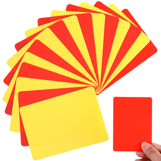 Bewudy 16pcs Soccer Referee Cards, Red Yellow Cards Referee Warning Penalty Card Resistant Referee Card Warning Ejection for Umpire Judge for Sport Competition Training