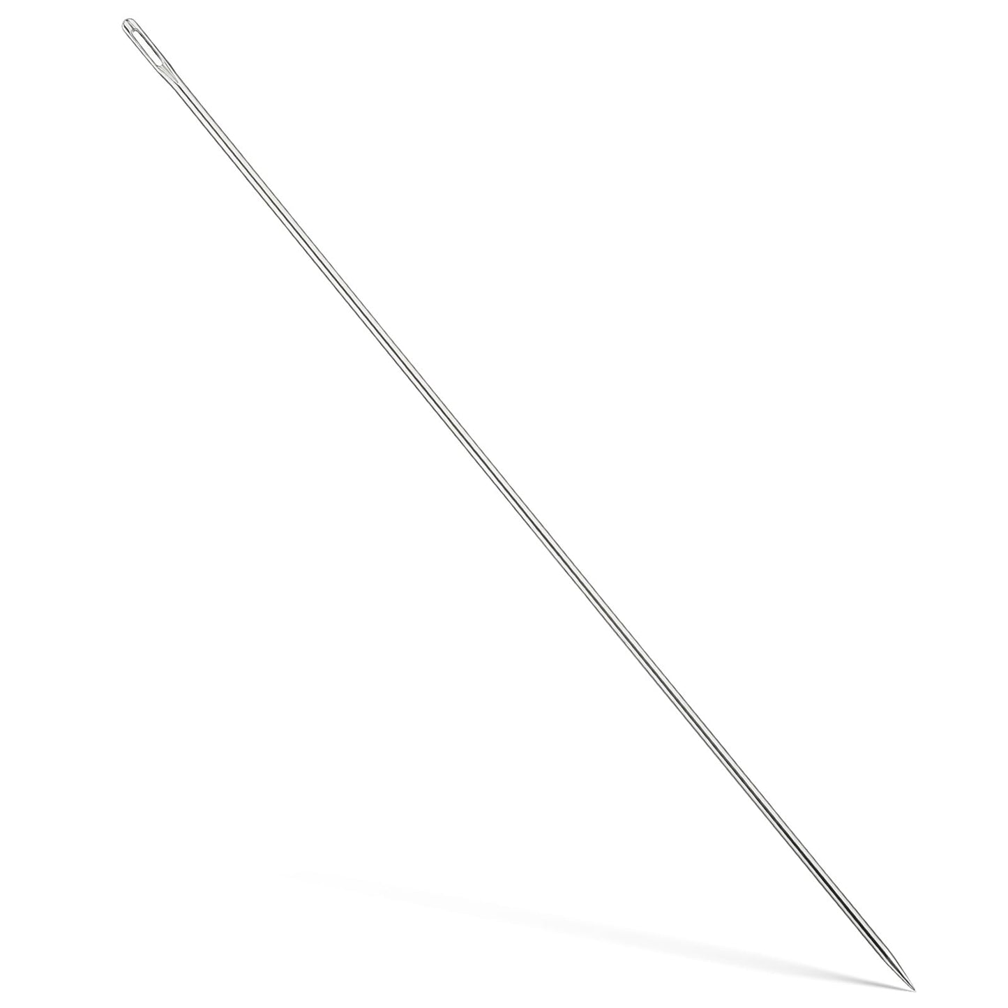 Yuanchu 12 Inch Long Sewing Needles, Sewing Needles with Large Eye Professional Upholstery Needle Easy to Thread Leather Sewing Needles Long Hand Sewing Needles for Home Leather Tapestry Embroidery