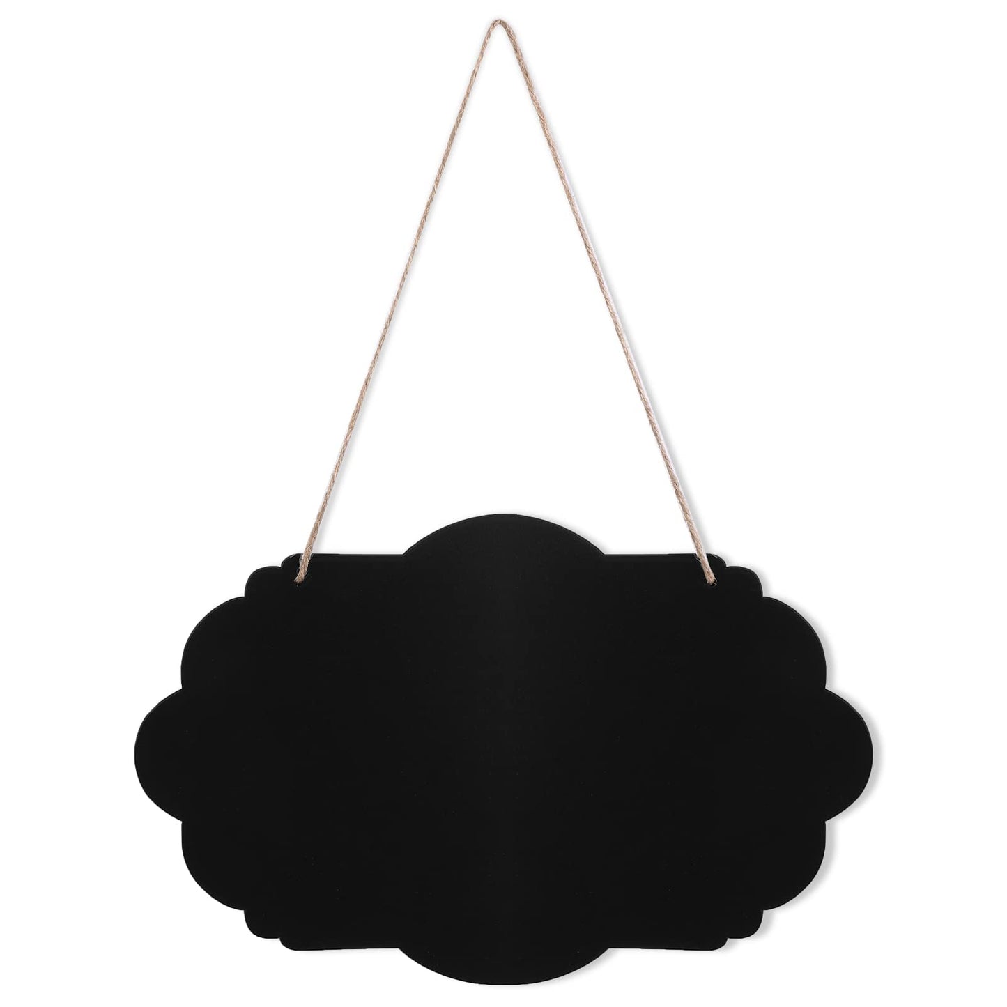 TIESOME Wooden Double Sided Hanging Chalkboard Signs, Erasable Memo Message Board Sign for Wedding Kitchen Home Party Decoration (Style A)