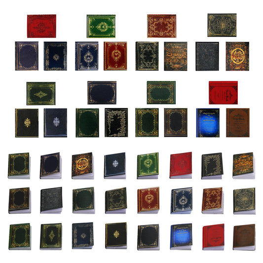 Molain Miniatures Dollhouse Books, Mini Books Dollhouse Accessories 1:12 Miniatures Books Dollhouse Decoration Accessories for Study Room Bedroom Library (24 Pcs)