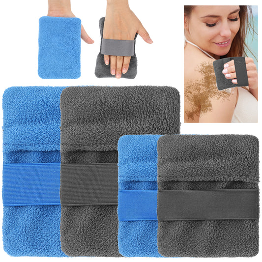 HJZHII 4 Pcs Sand Remover for Beach, Soft Sand Wipe Off Mitts Sands Remover Removal Off Bags for Beach Vacation Camping Volleyball Sandboxes Essentials Adults