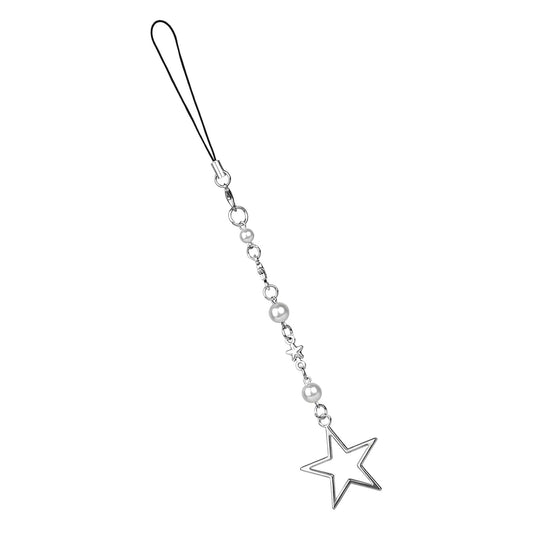 Bewudy Star Phone Charm, Y2K Phone Charm Lanyard for Women Girls, Cute Shiny Phone Accessories for Keychain Bag Purse Backpack Wallet Pendants Decor (Color A)