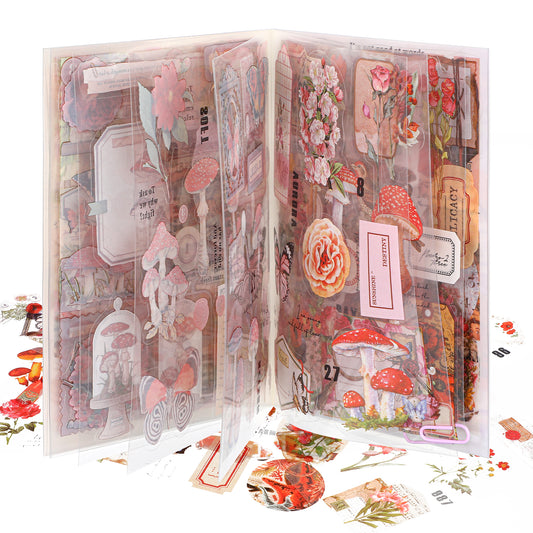JIEYAO Vintage Scrapbook Stickers, 20 Pages Scrapbooking Stickers Book Aesthetic DIY Scrapbooking Supplies Stickers Paper for Scrap Book Notebook Scrapbook Supplies Journal Kit(Castle Gardens)