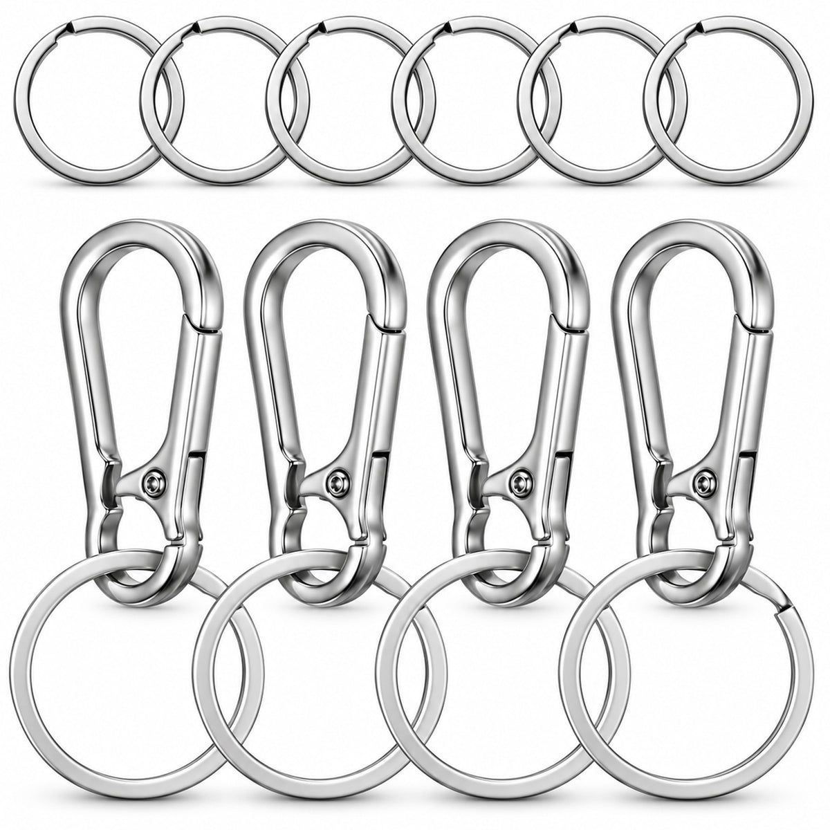 IANFAN 4Pcs Heavy Duty Keychain Carabiner Clip Portable Keyring Holder
