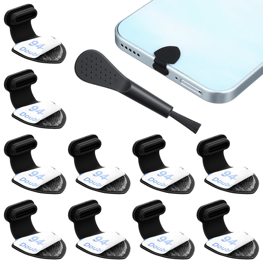 Molain 10PCS USB C Silicone Dust Plugs, Anti-Lost C-Type Charging Port Protectors with 1PC Cleaning Brush Anti-Dust Dirt Fluff Protection for Type-C Ports