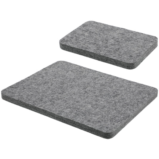 SHENLIU Needle Felting Pad and Felting Mat, 2 Pcs Grey Wool Feltings Pads 4×6 & 10×8 Inch for Precision Projects, Needle Feltings Supplies