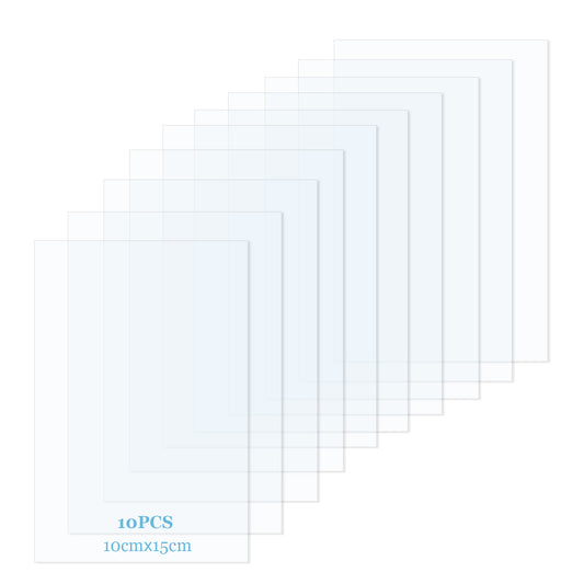 TIESOME 10 PCS Clear Acrylic Sheet, 6 x 4 x 0.08 inches Acrylic Panels Shatter Resistant Plastic Sheet High Transparency Glass Replacement Picture Frame Board for Craft Windows Frame DIY Display