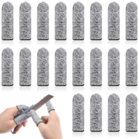 BOHUI 20PCS Finger Cots Cut Resistant Protector, Finger Covers for Cuts, Fingers Sleeve Protectors Reusable, Gloves Life Extender, Anti-Slip Cut Resistant Fingers Protectors for Kitchen, Sculpture