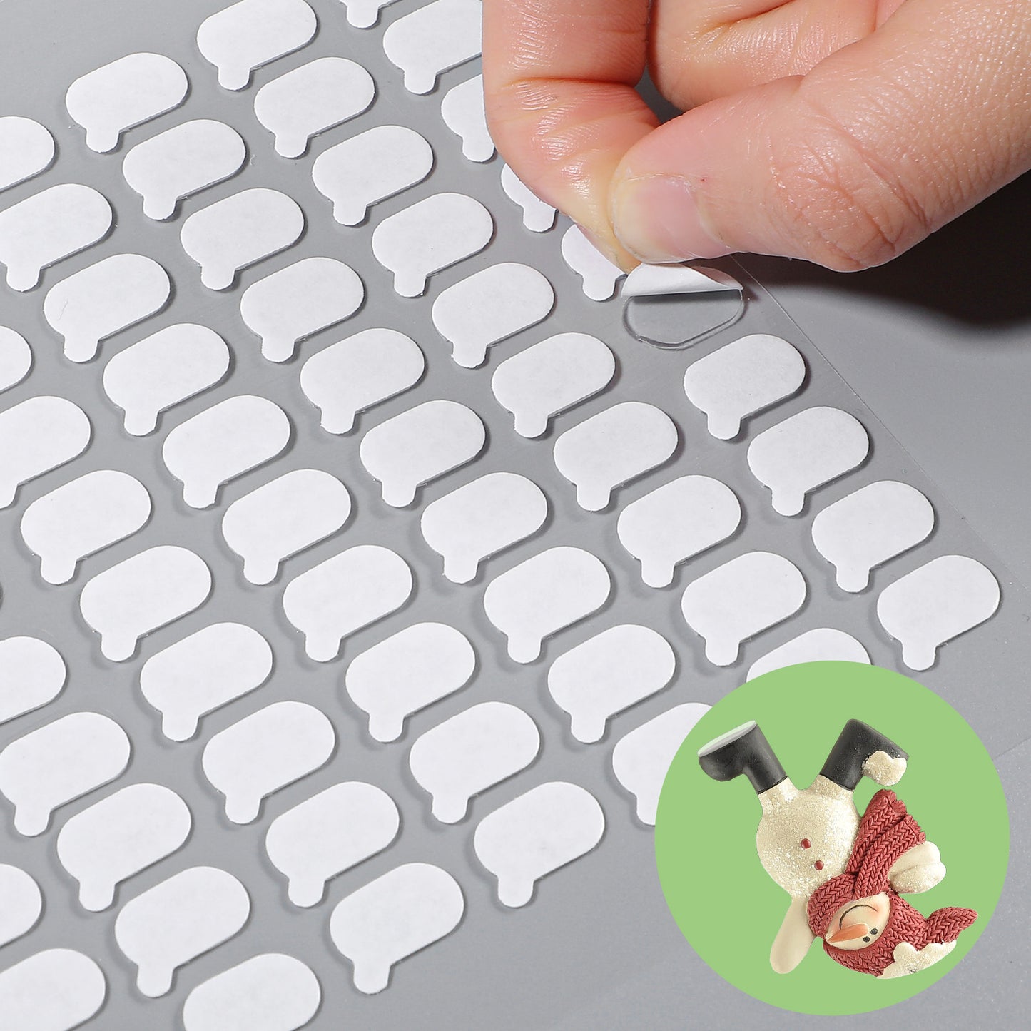 Molain 800Pcs Double Sided Adhesive Putty with Pull Tabs, Removable Sticky Tack 0.31''x0.51'' Clear Sticky Dots for Crafts Balloons Festival Party Decorations Wall Hanging Poster Classroom Decor