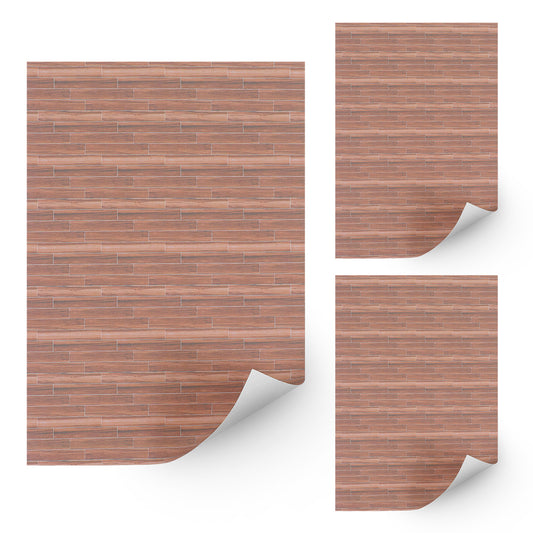 AOZUO 3 Sheets Dollhouse Wallpaper Self-Adhesive 1:12 Self-Adhesive Flooring for Dollhouses Scale, A4 Floor Sticker Dollhouse Accessories