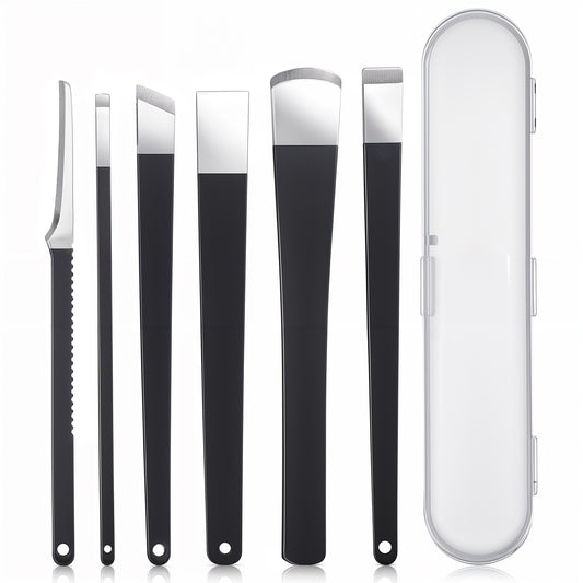 MBAIYO 6 Pack Ingrown Toenail Removal Kit, Professional Pedicure Tools for Ingrown Toenail Callus Shaver Corn Removers for Toes Stainless Steel Nail Knives Kit with Storage Box